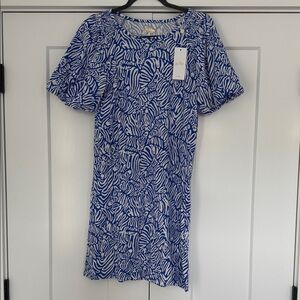 NWT Lilly PulitzerPrint Mini Dress in Blue and White